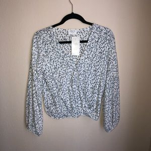 Long sleeve floral blouse